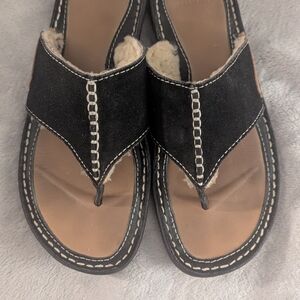 Black Suede Women's Sandals